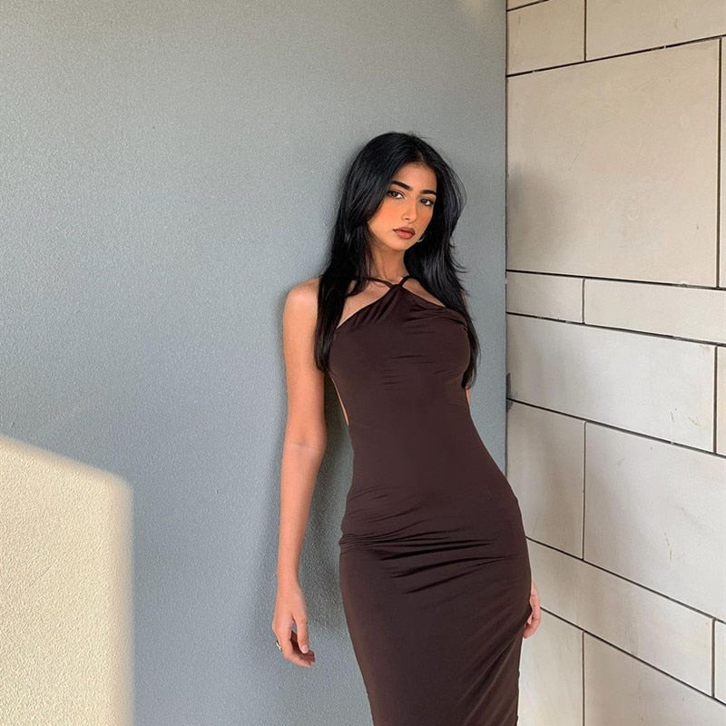 Brown Midi Dress