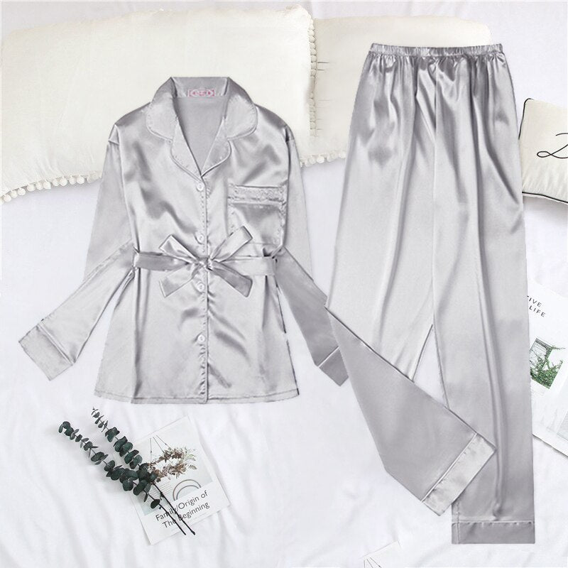 2 Piece Silk Pajamas