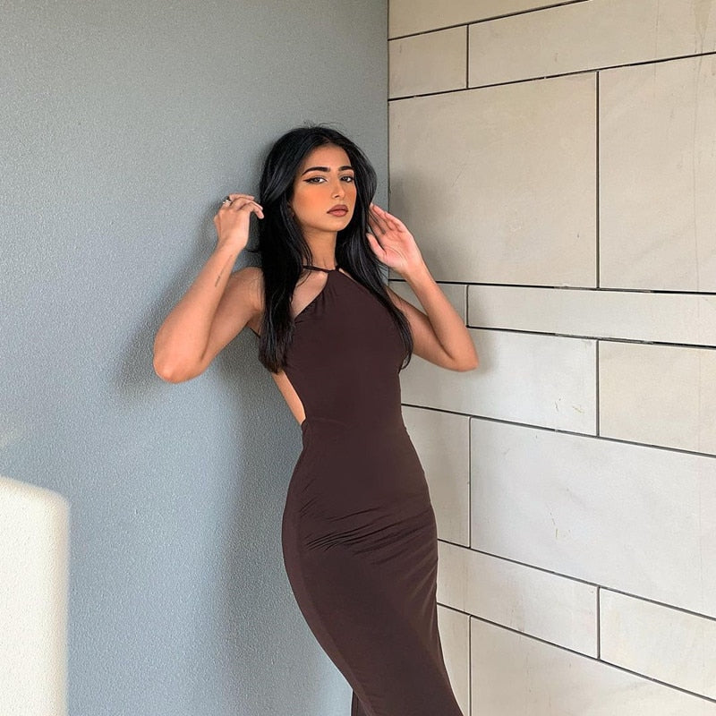 Brown Midi Dress