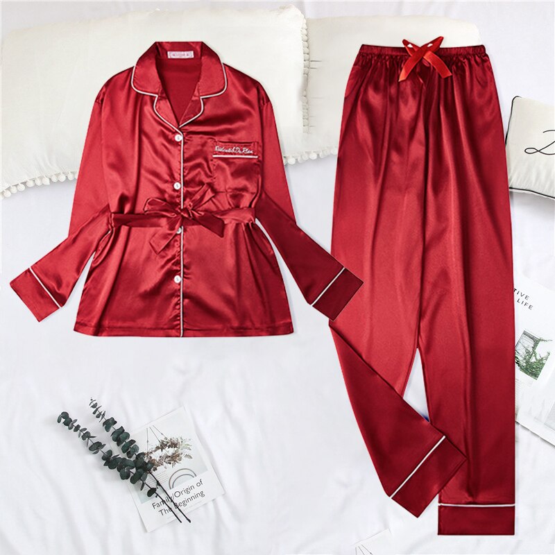 2 Piece Silk Pajamas
