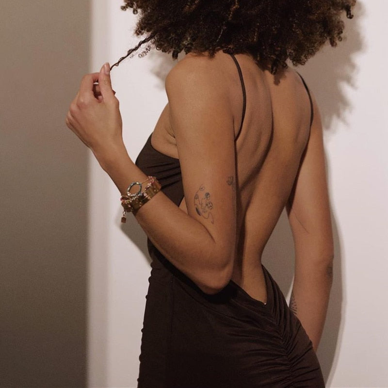 Brown Midi Dress